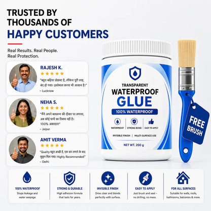 Transparent Waterproof Glue + Free Brush